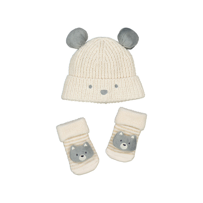 Bear Hat and Sock Set by Mayoral