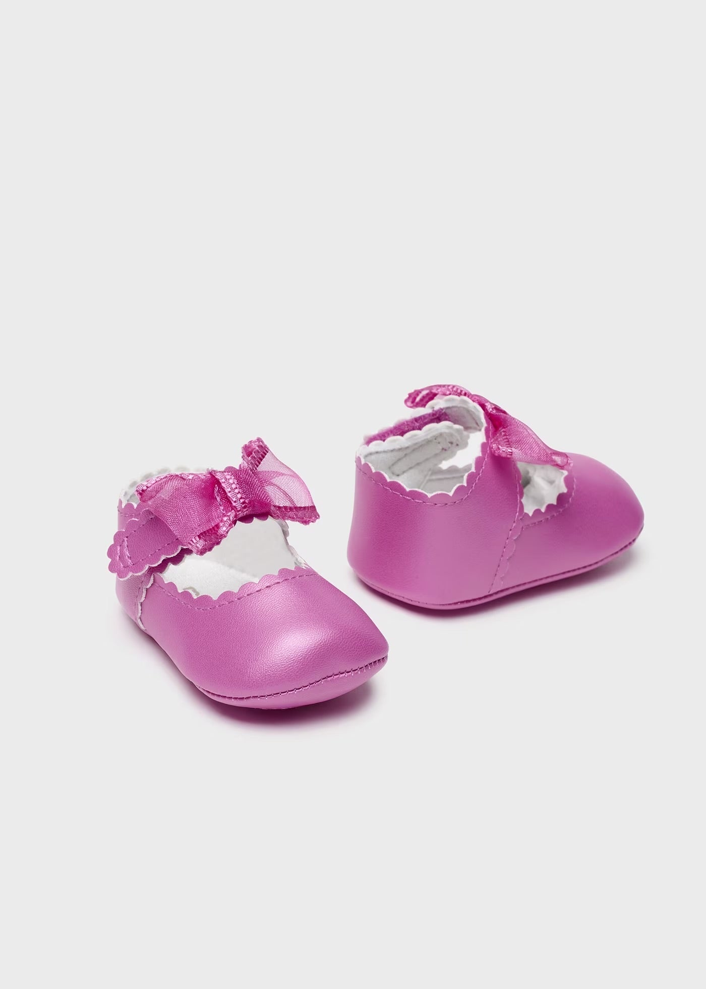 Grenadine Bow Mary Jane Crib Shoes by Mayoral