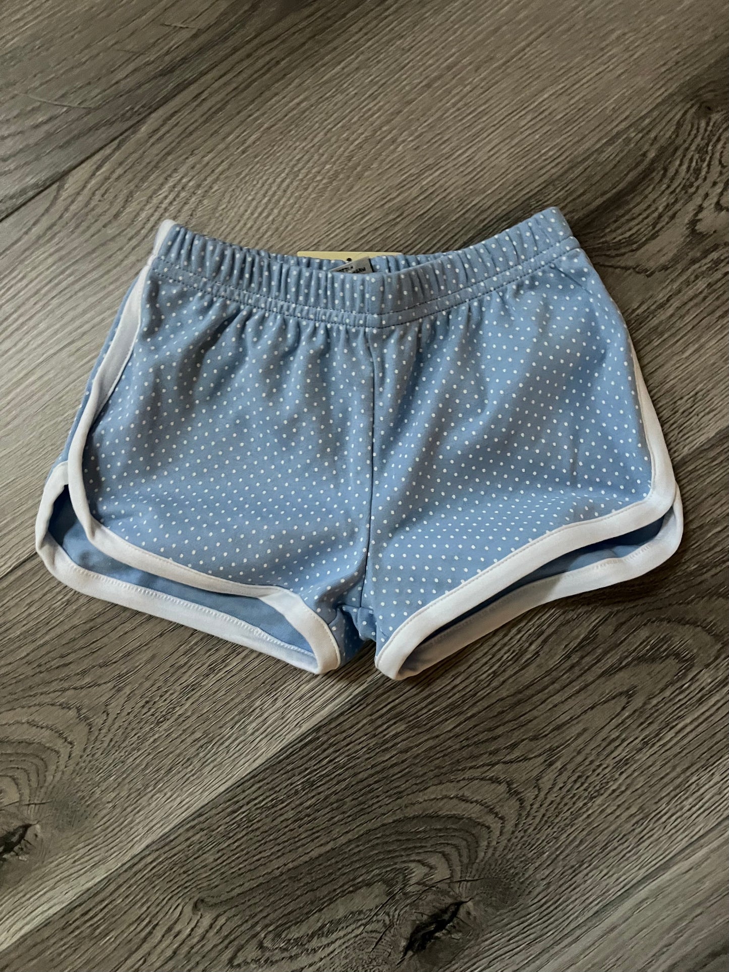 Blue & White Dot Athletic Shorts for Girls by Luigi Kids