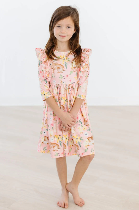 Chicks and Bunnies Ruffle Twirl Dress