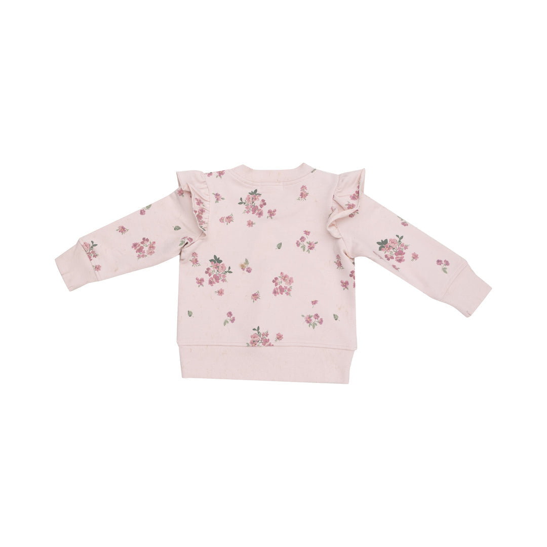 French Terry Woodsorrel - Ruffle Sweatshirt + Rib Flared Pant by Angel Dear