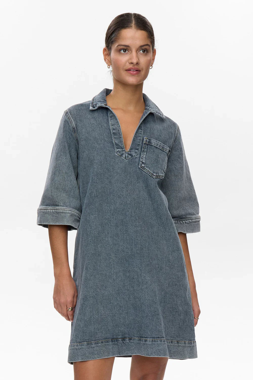 NUTORONTO DRESS - With. Blue Washed Denim
