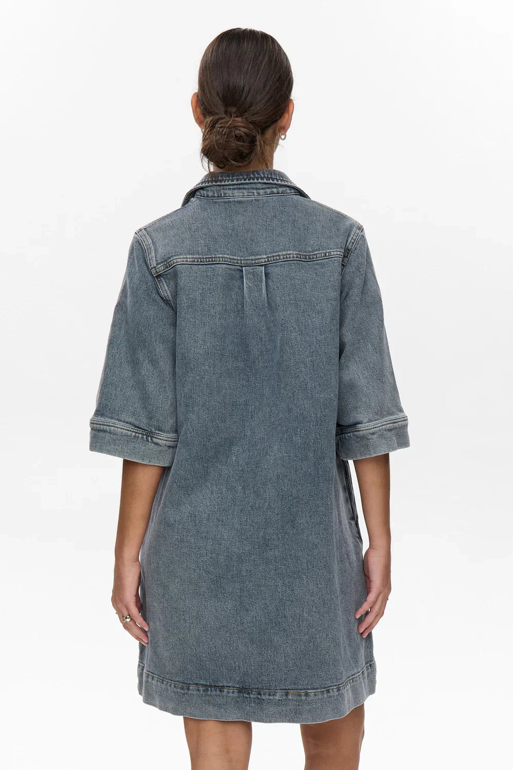 NUTORONTO DRESS - With. Blue Washed Denim
