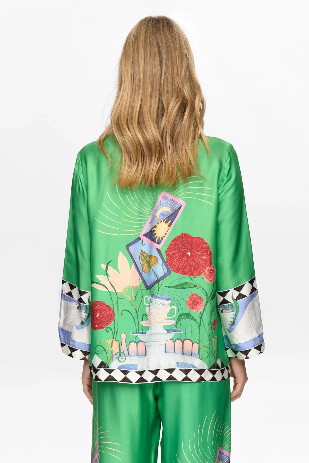 NUADELINA SHIRT - Vibrant Green Swan