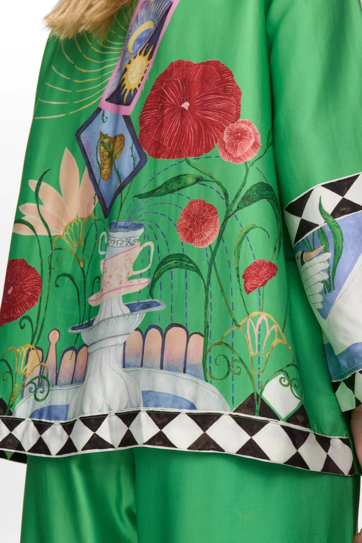 NUADELINA SHIRT - Vibrant Green Swan