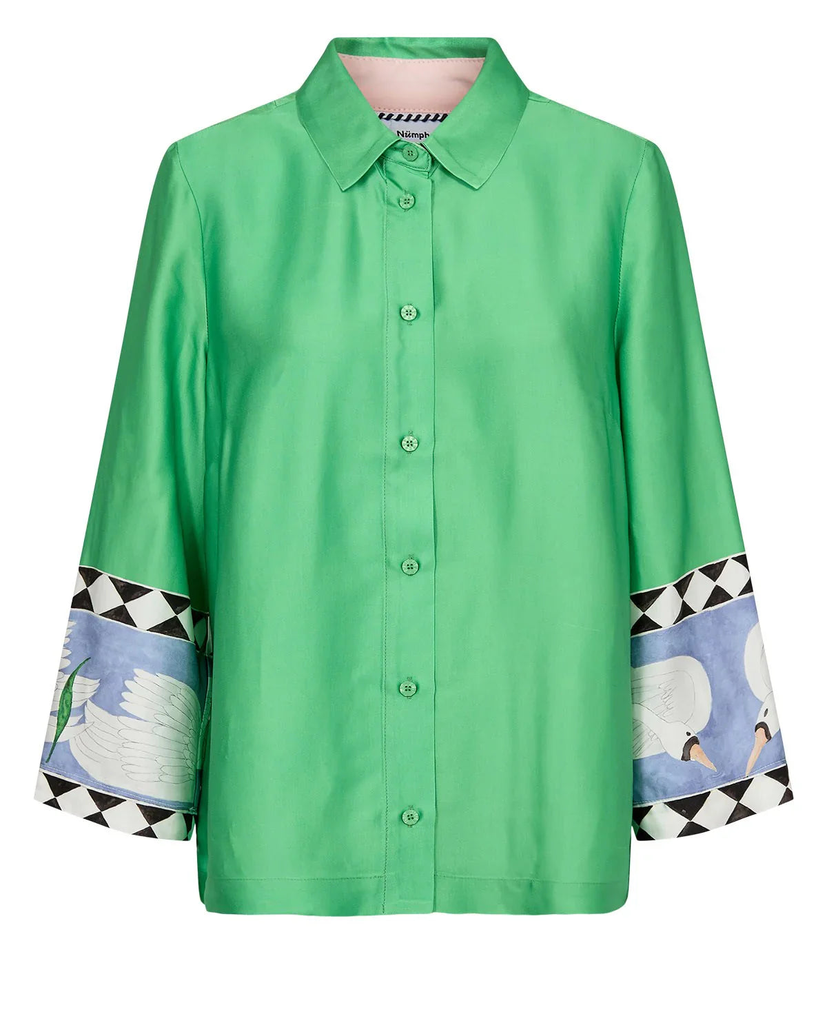 NUADELINA SHIRT - Vibrant Green Swan