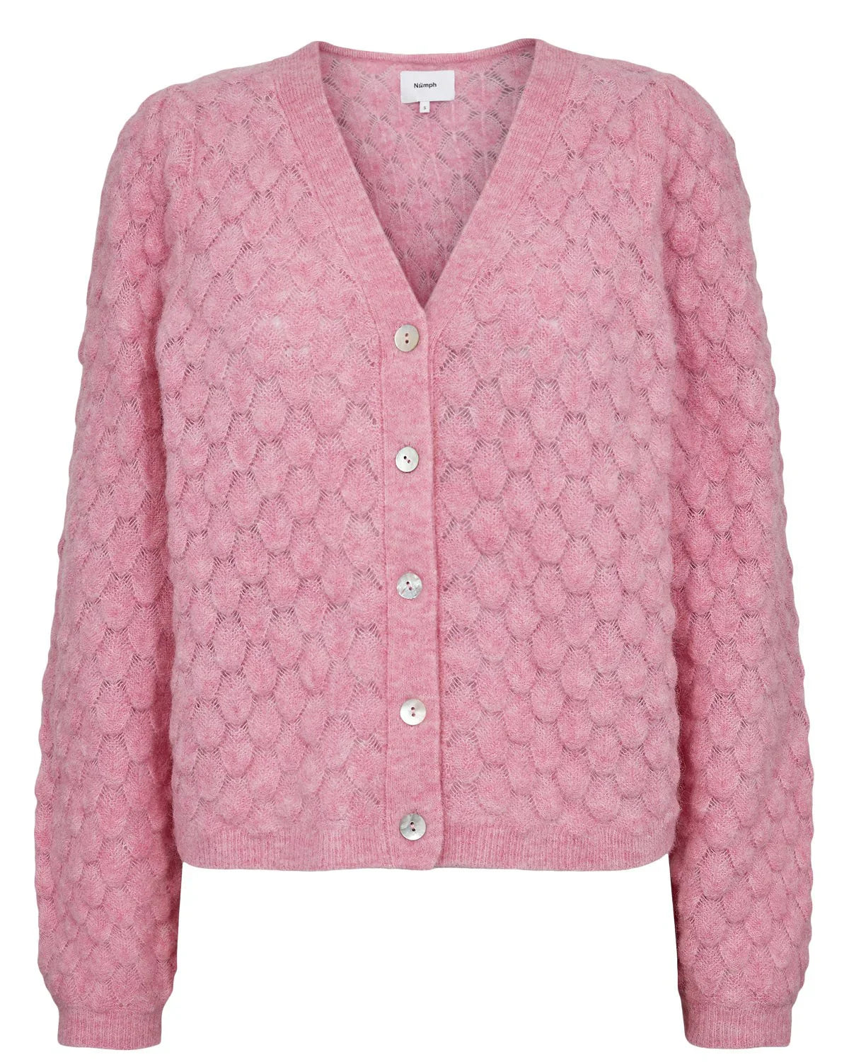 NURIETTE LEAF POINTELLE CARDIGAN - LIilac Sachet
