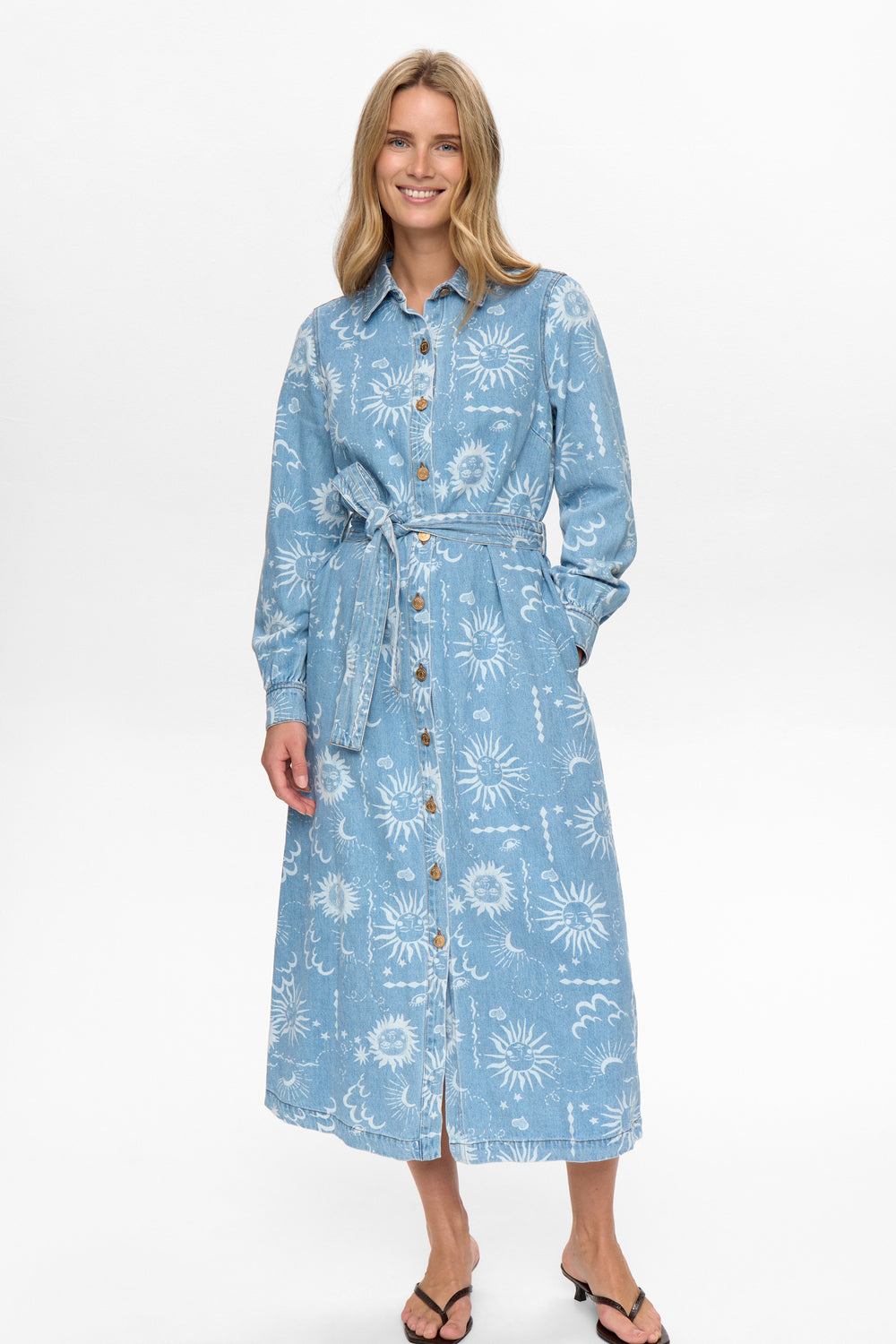 NUGISELLY DRESS- Light Denim Dress