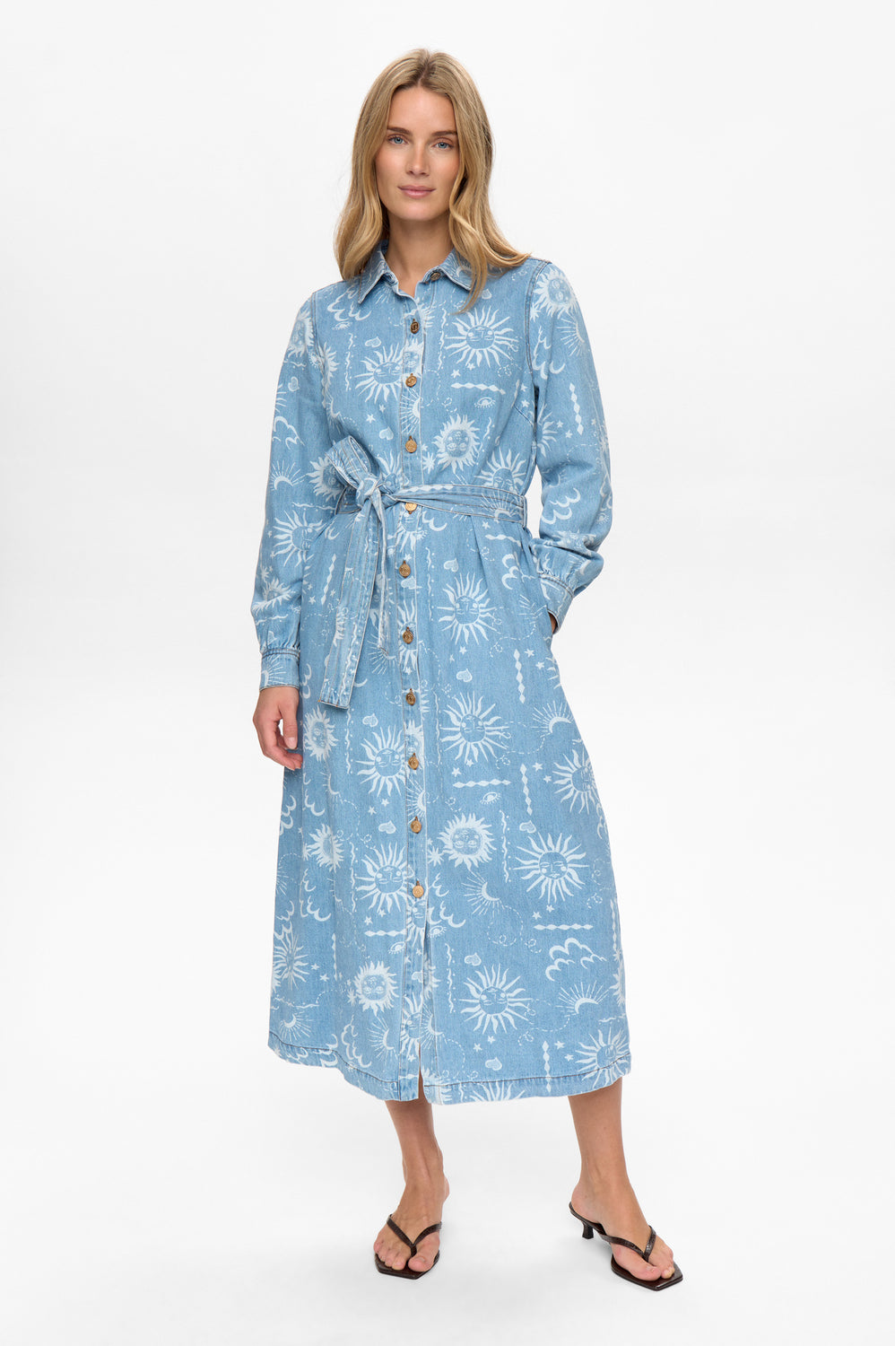NUGISELLY DRESS- Light Denim Dress