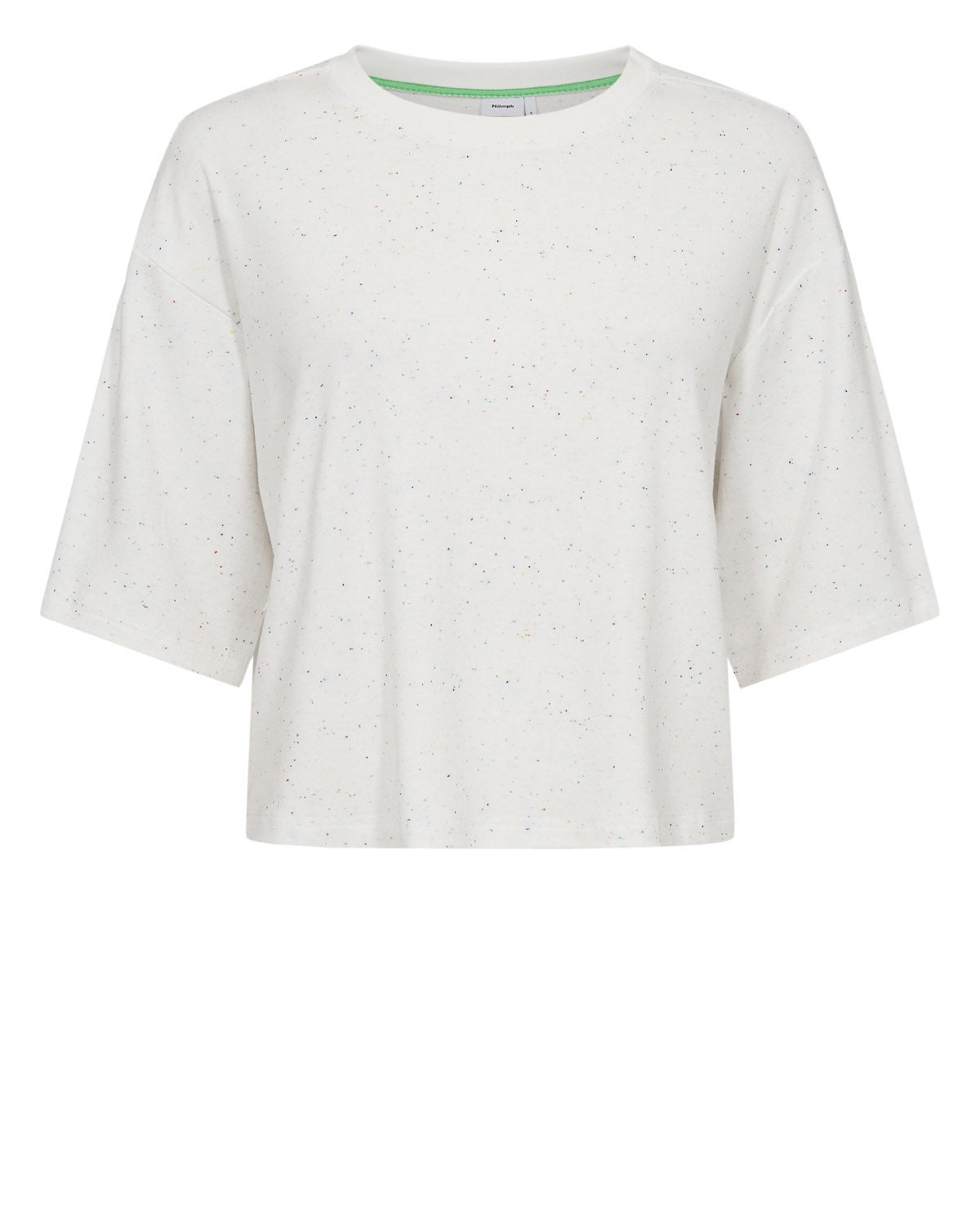 NUHUBANA T-SHIRT - Cloud dancer, colourful speck