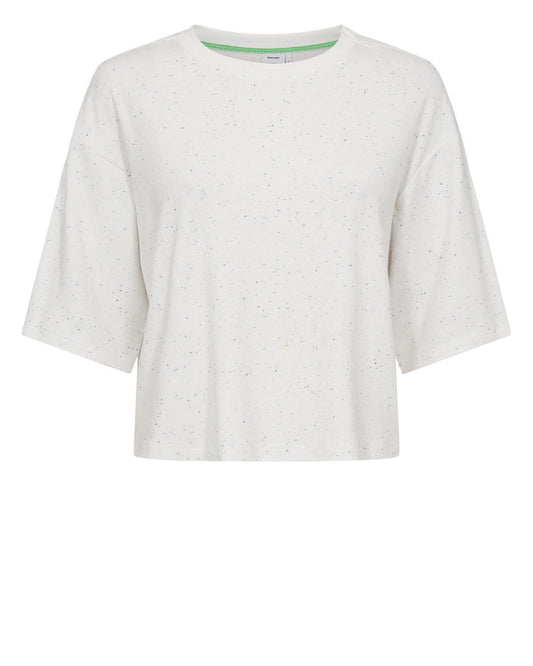 NUHUBANA T-SHIRT - Cloud dancer, colourful speck