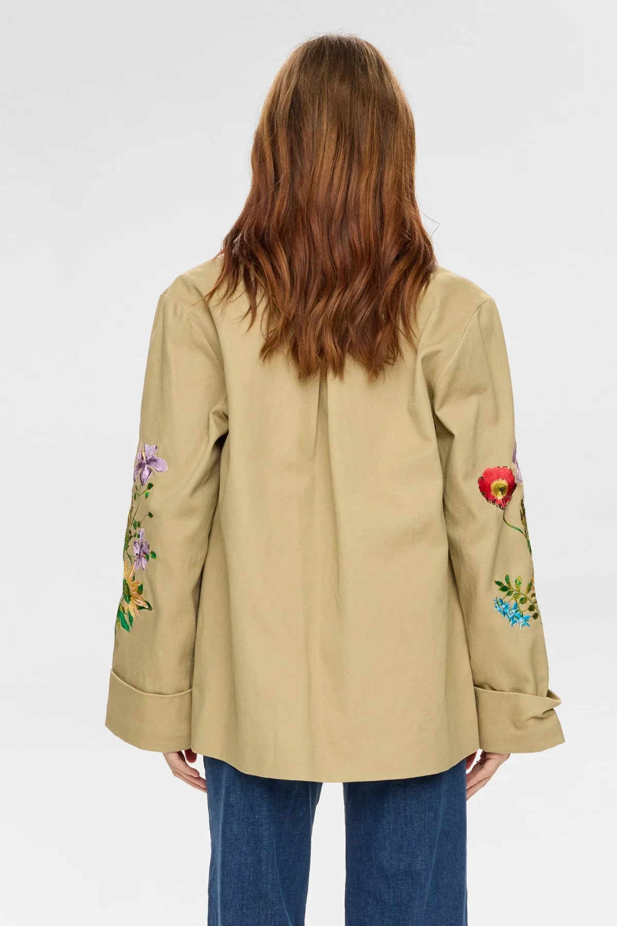 Nuvivalli Jacket - Irish Cream Floral Embroidery