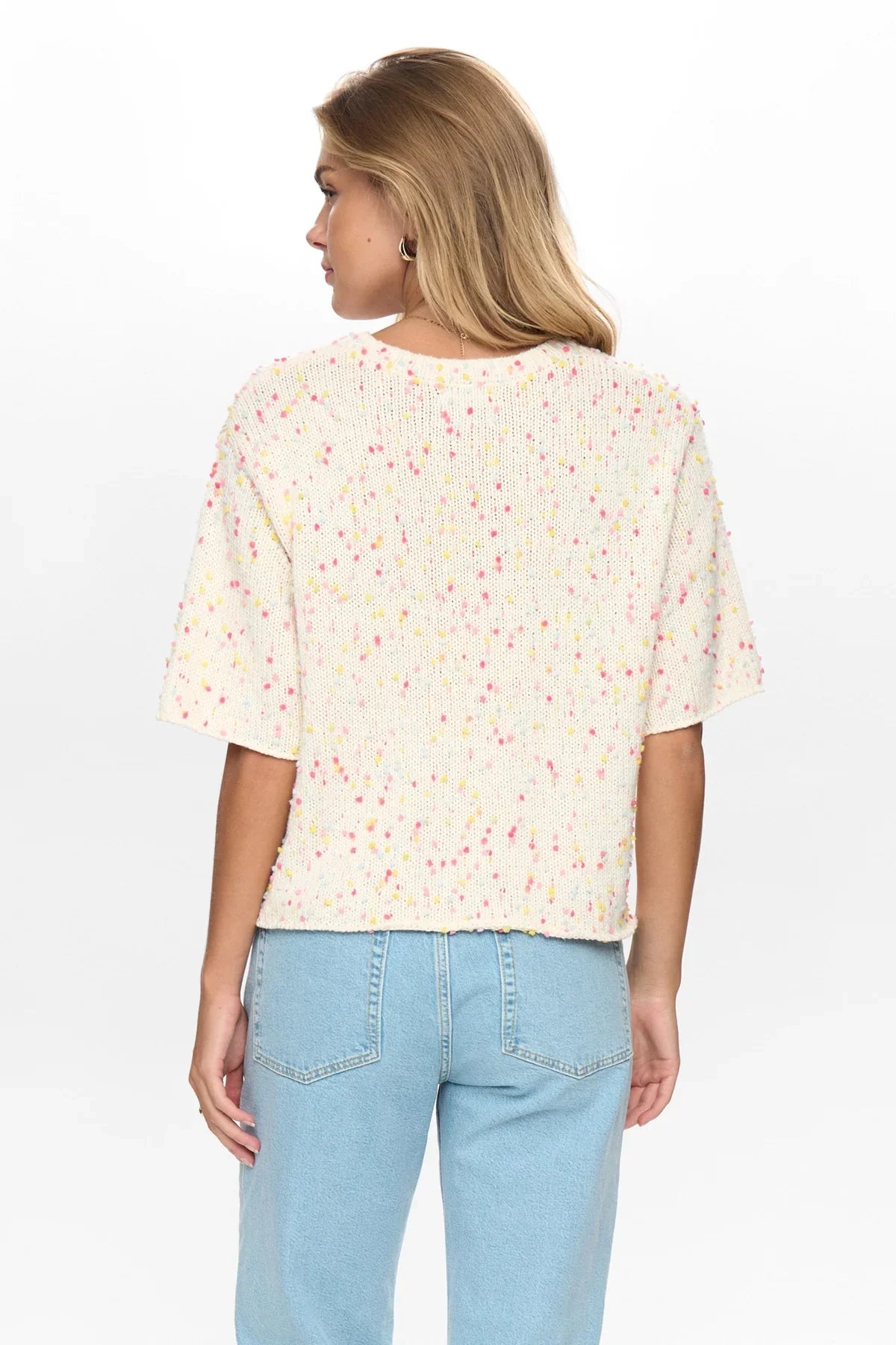 NUNEPSA SS PULLOVER - Pristine Pink Bobbles