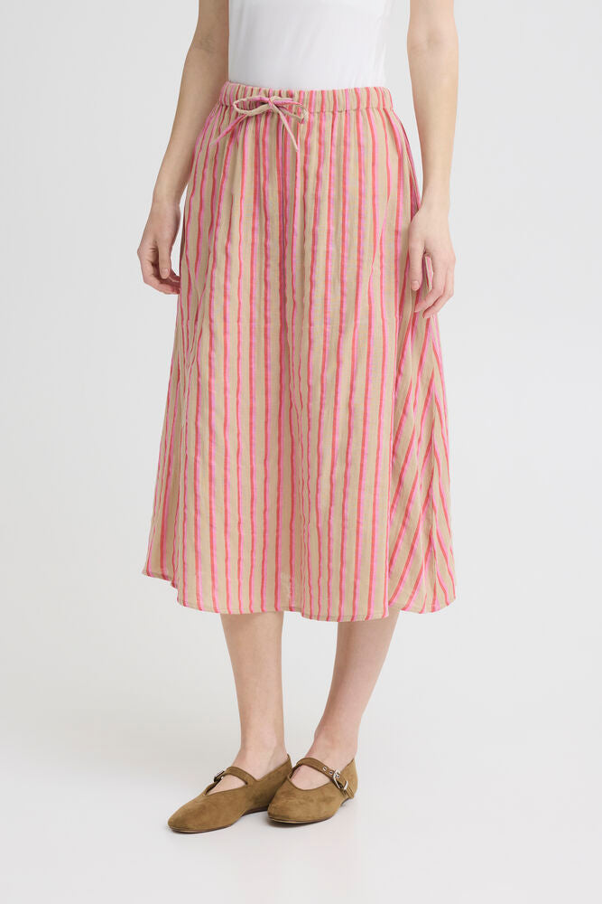 Iafoxa Skirt - Azalea Pink Stripe