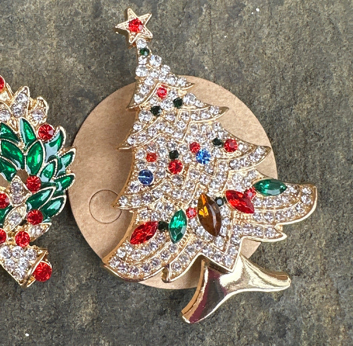 Christmas Sparkly Brooches