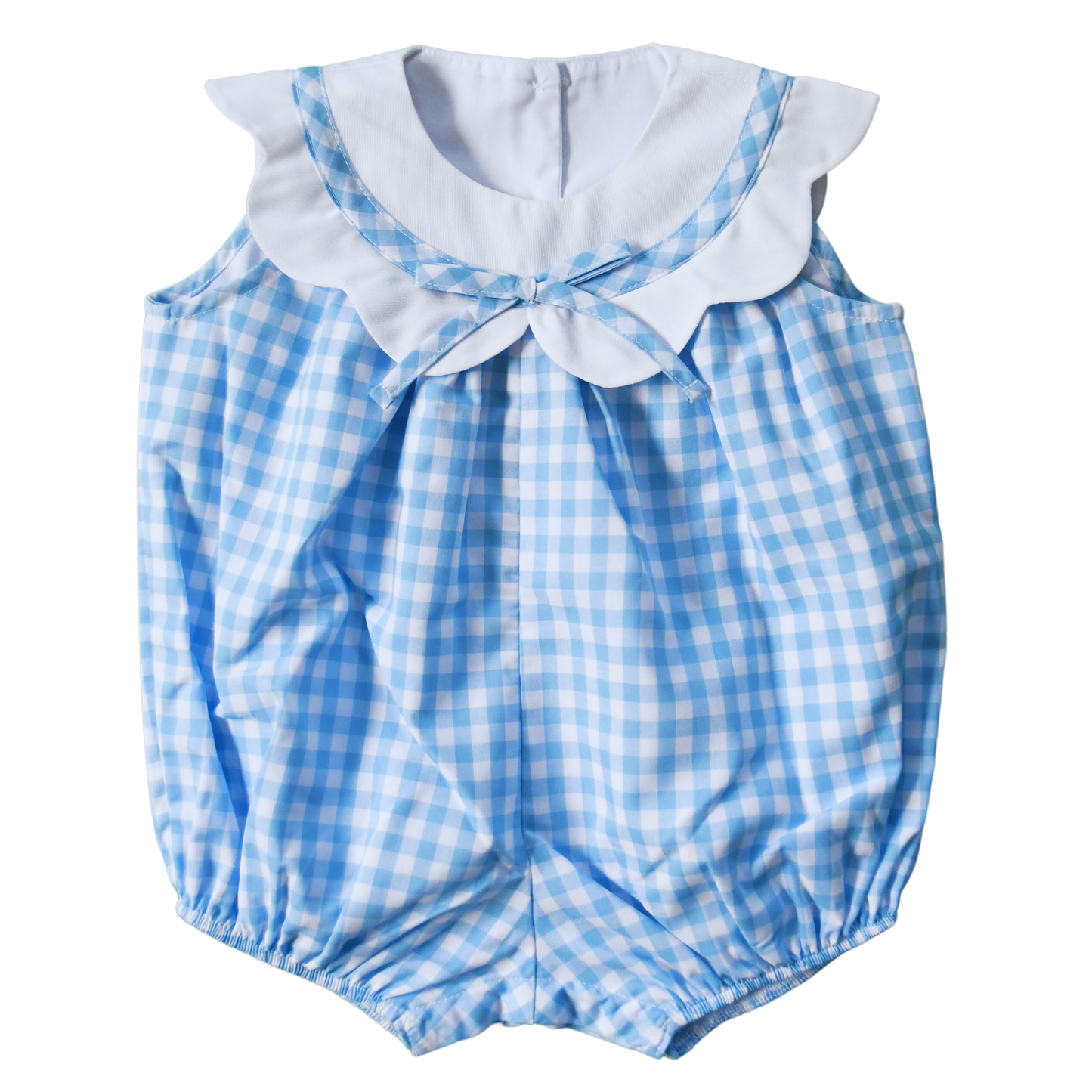 Charlotte Scalloped Bubble, Ballantyne Blue Gingham by Mint Magnolia