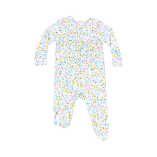 Caroline’s Calico Smocked Peter Pan Footie by Angel Dear