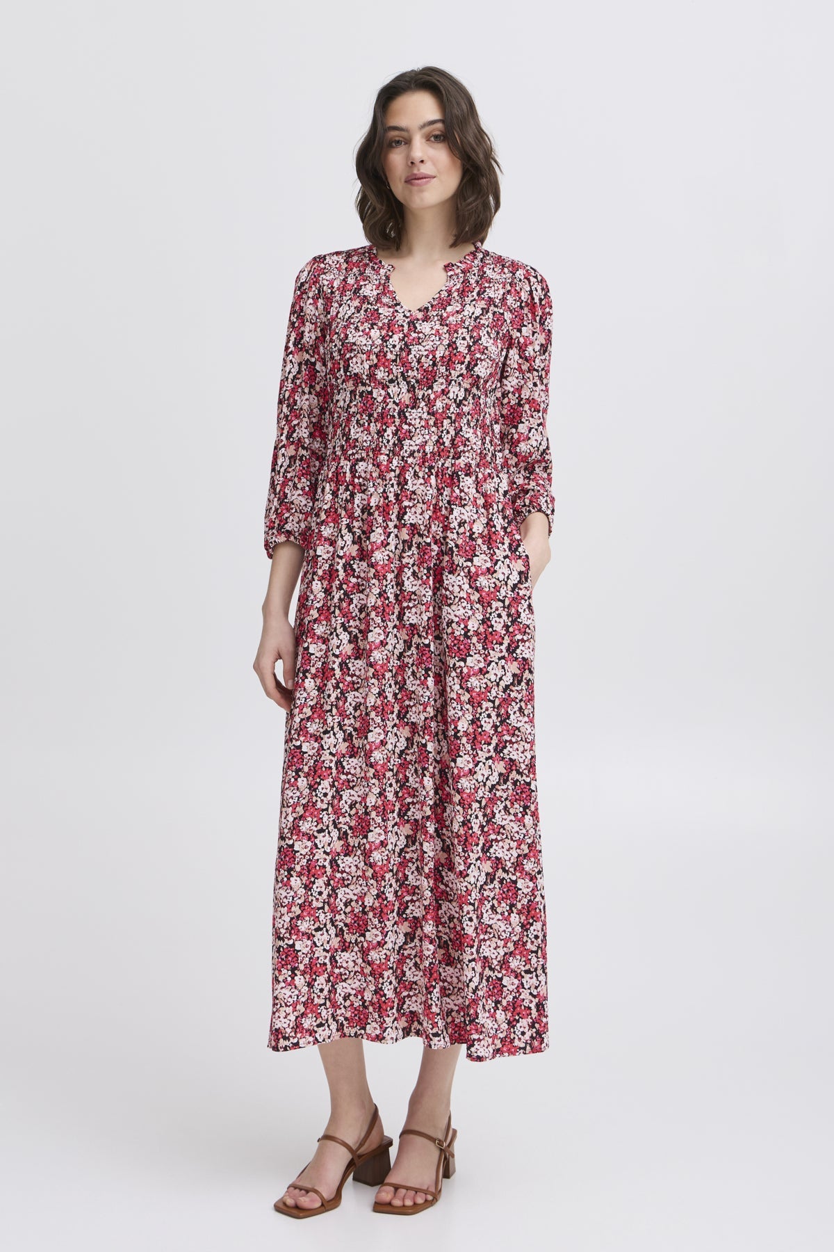 Frlalu Pink Floral Dress