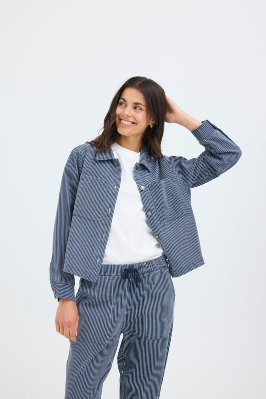 Fxtwinni Jacket - Navy White Stripe