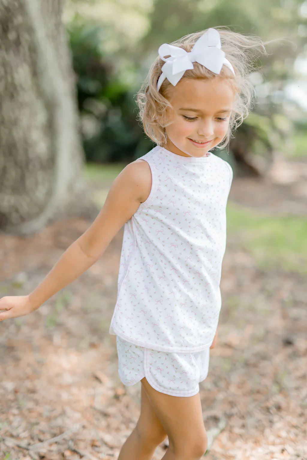 Rosebud and Bows Tank Lounge Set by James and Lottie