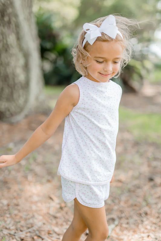 Rosebud and Bows Tank Lounge Set by James and Lottie