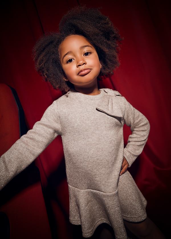 Champagne Knit Dress for Girls by Mayoral