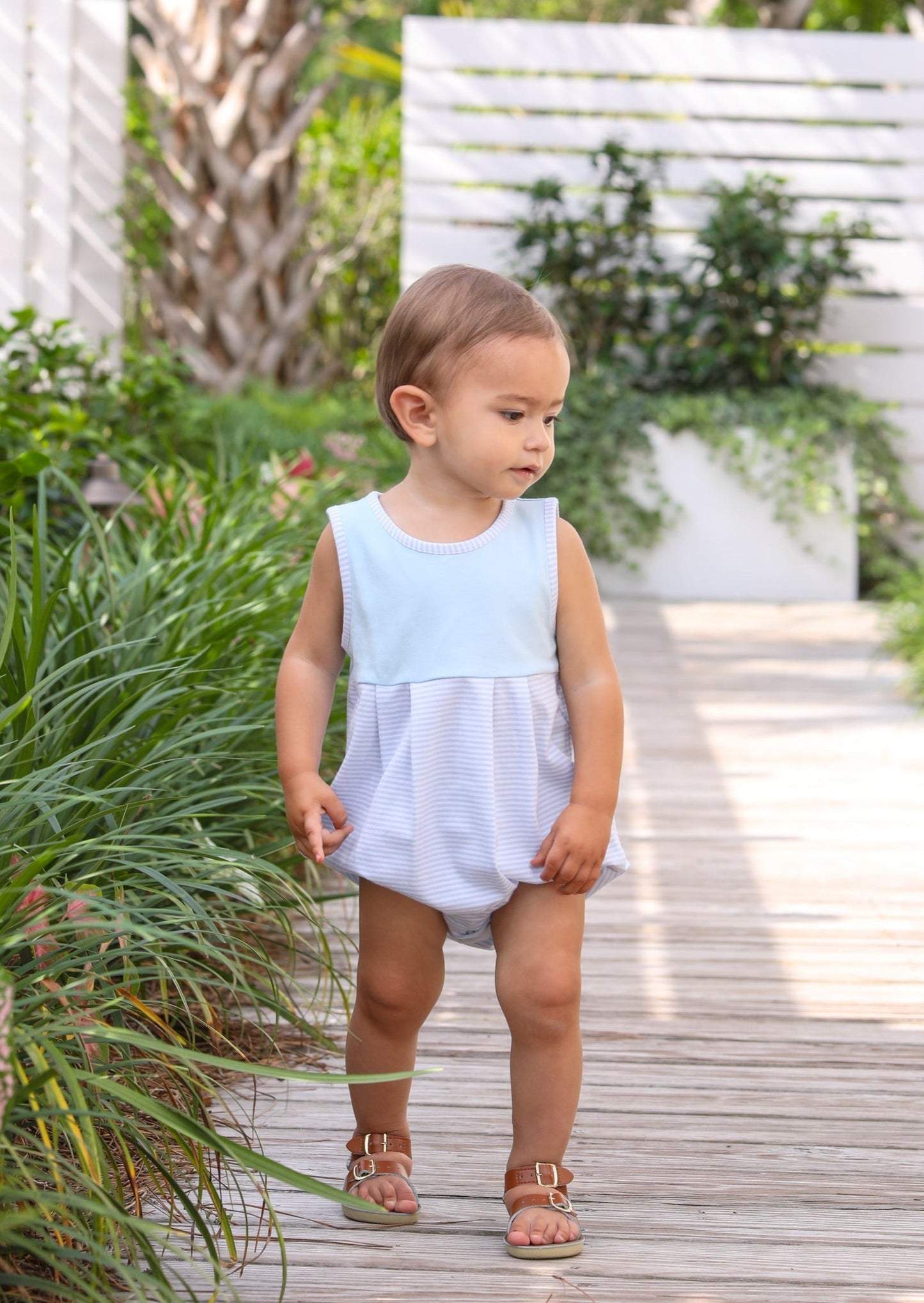 Charlie Bubble Light Blue Stripe by Trotter Street Kids
