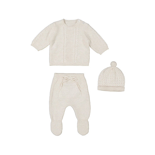 Cream Knit 3 piece Set by Mayoral