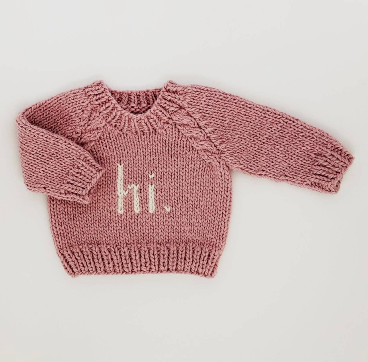 Hi. Rosy Crewneck Knit Sweater