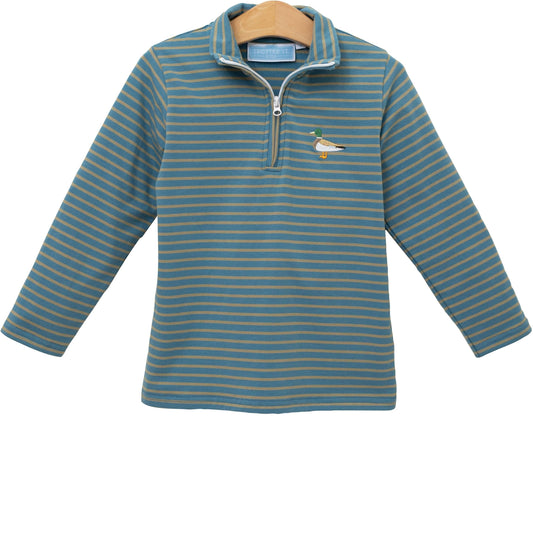 Mallard Embroidery 1/4 Zip Pullover by Trotter Street Kids