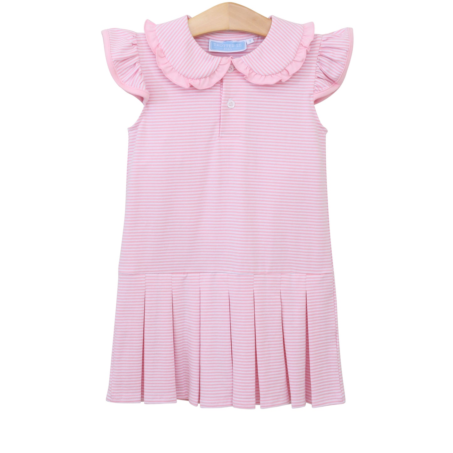 Camilla Dress Light Pink Stripe by Trotter Street Kids