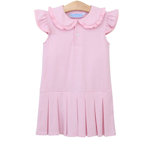 Camilla Dress Light Pink Stripe by Trotter Street Kids