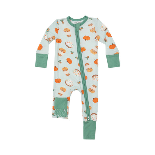 Pumpkin Spice Latte - 2 Way Zipper Romper by Angel Dear