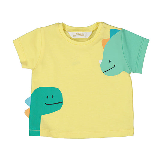 Yellow Short Sleeve Dinosaur Tee by Mayoral