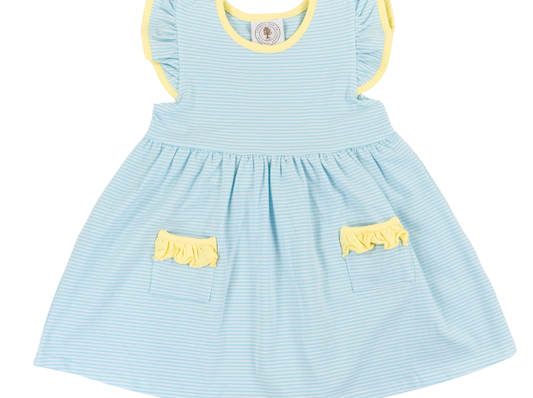 Simple Stripe Flutter Dress by Cypress Row