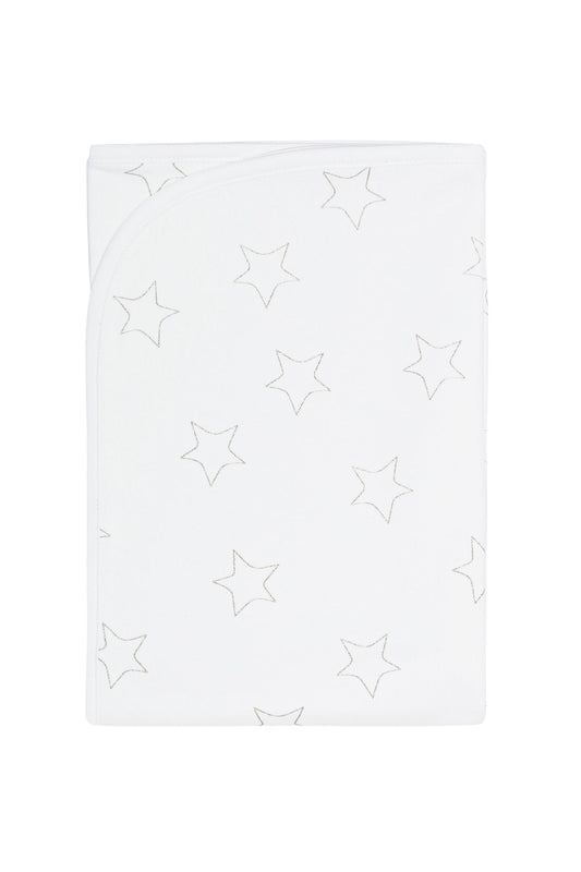 Grey Stars Print Blanket by Nella Pima