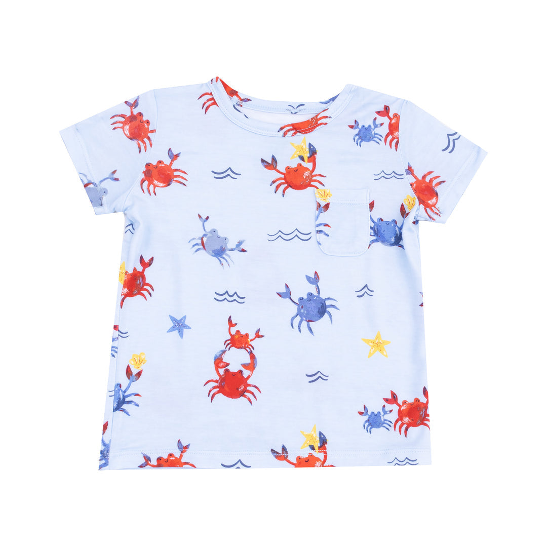 Crayon Crabs Crew Neck Tee And Shorts by Angel Dear