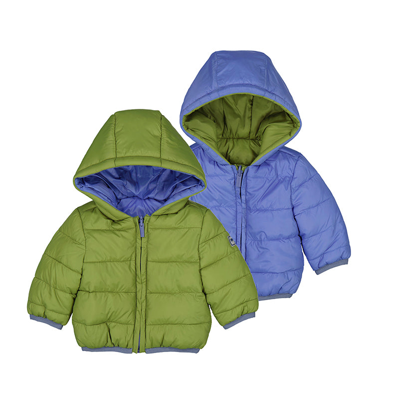 Boys Reversible Puffer Jacket Green-Blue by Mayoral