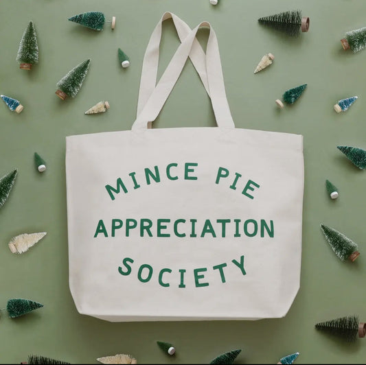Mince Pie Appreciation Society - Big Canvas Tote Bag
