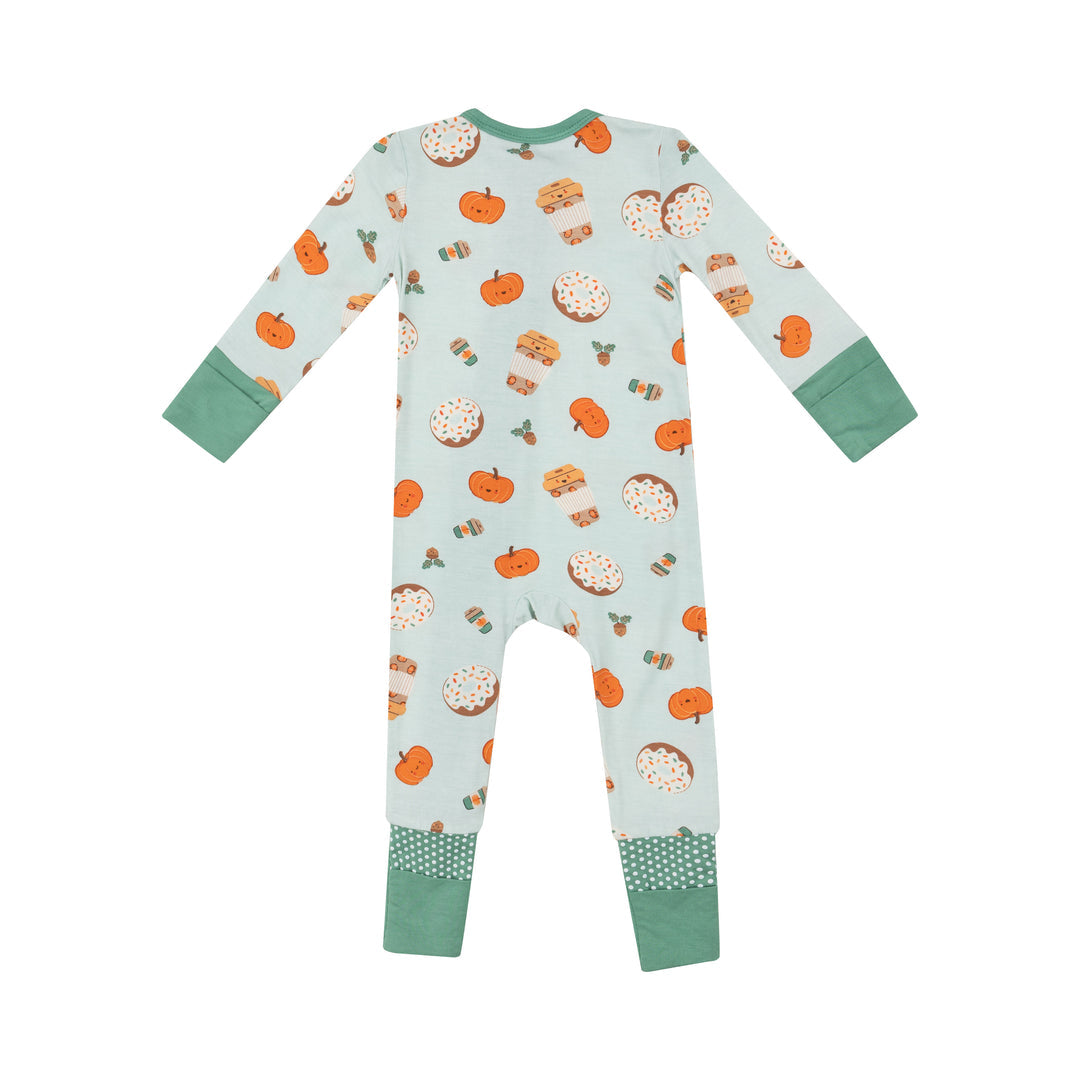 Pumpkin Spice Latte - 2 Way Zipper Romper by Angel Dear