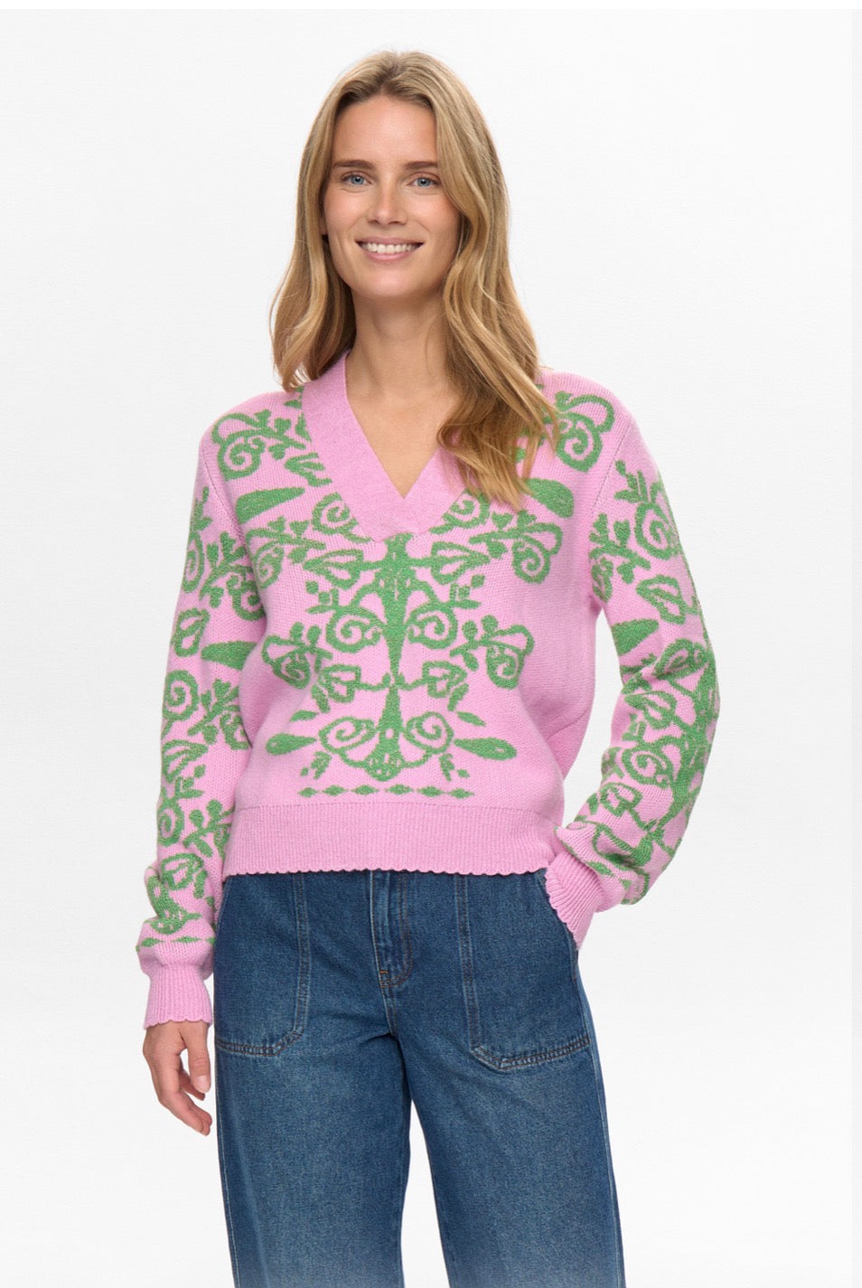 NUSEIDA PULLOVER - Lilac and Green