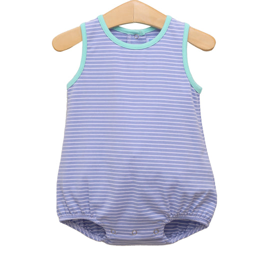 Drew Bubble -Cadet Blue Stripe/Mint by Trotter Street Kids