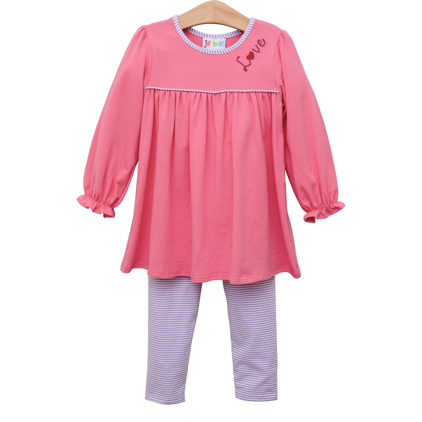 Love Embroidery Pants Set by Jellybean