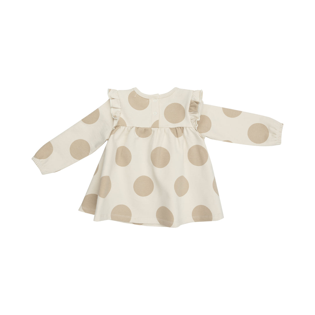 French Terry Beige Dot - Ruffle Top Tunic And Rib Legging by Angel Dear