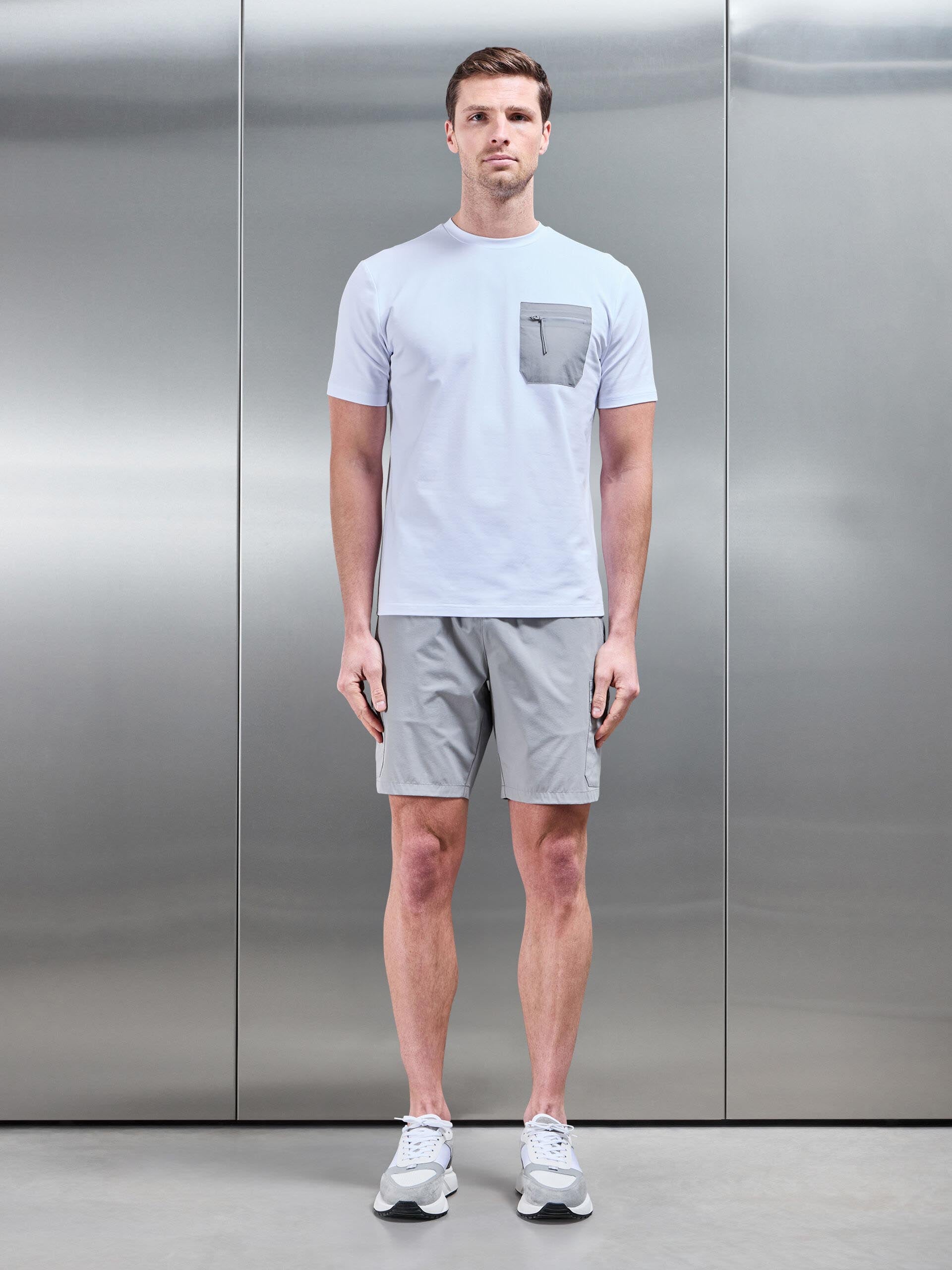 Active Cargo Short in Mid Grey