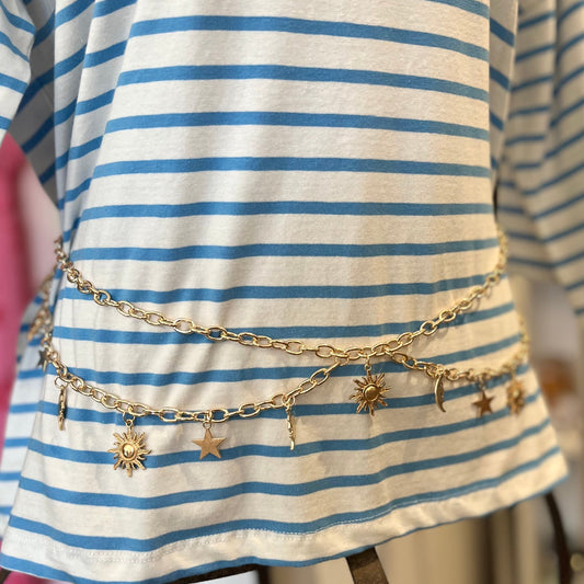 Sun Star and Moon Belt Gold