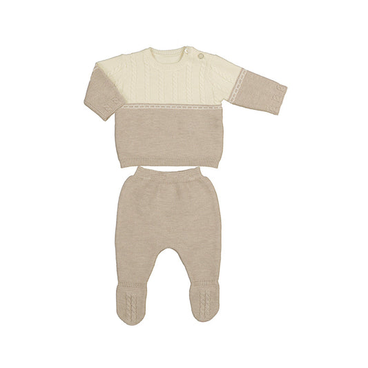 Walnut Knit Footie Set for Boys by Mayoral