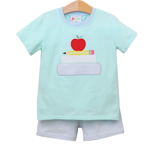 School Book Stack Short Set by Jellybean