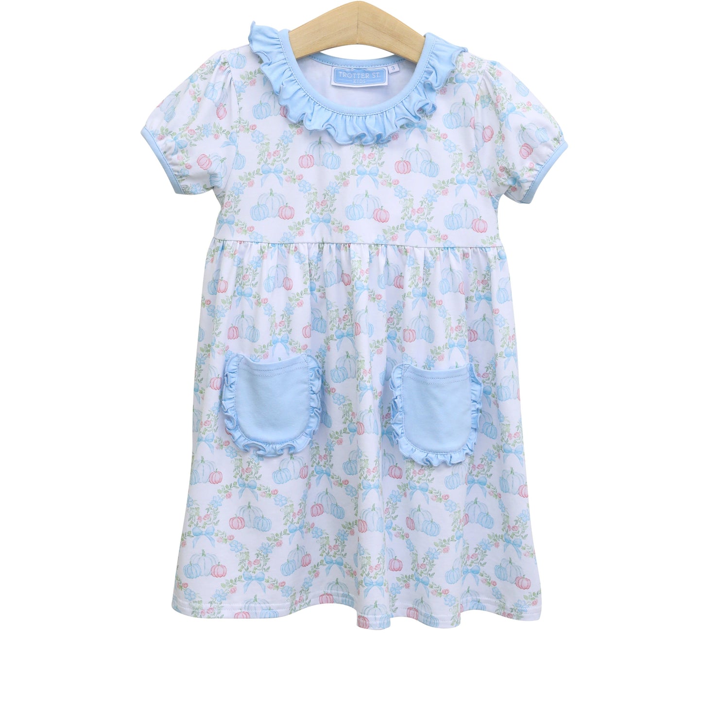 Pumpkin Floral Dress by Trotter Street Kids