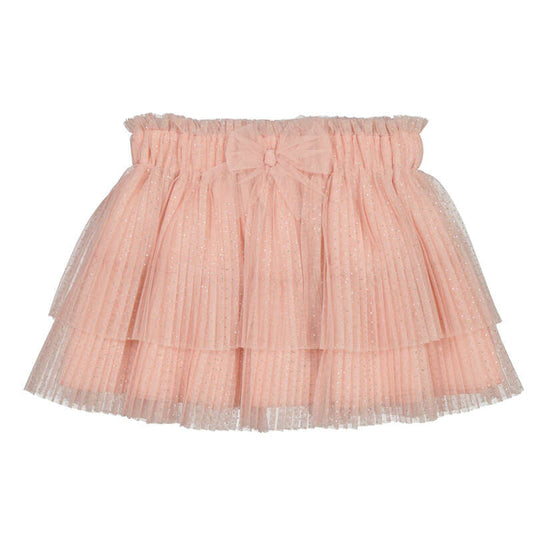 Pink Pleated Tulle Skirt by Mayoral